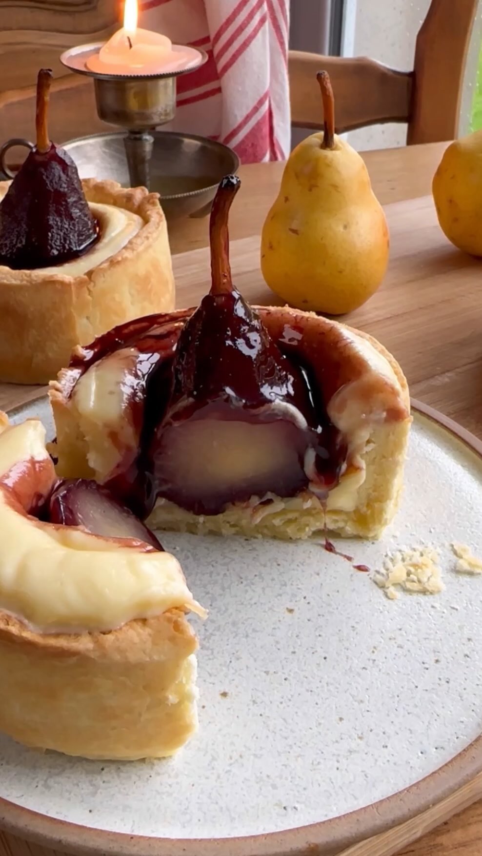 Fotografia de la receta de Tarta de peras al Malbec