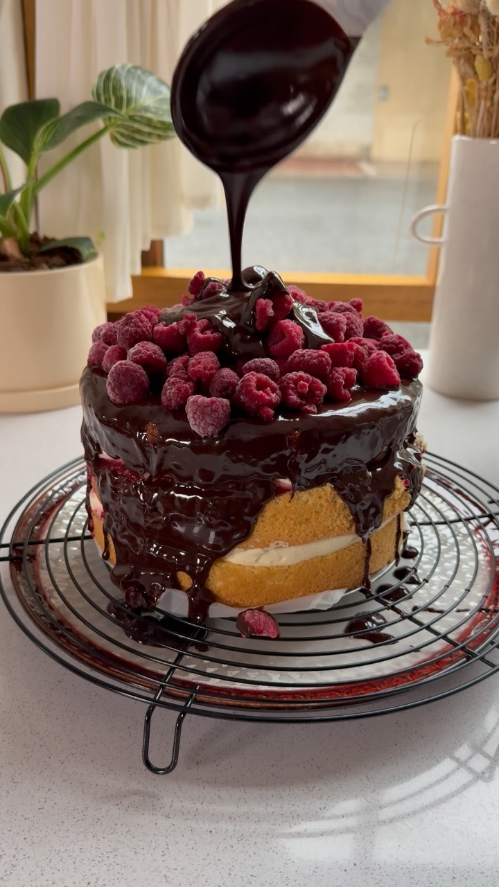 Foto de Torta de frambuesa y chocolate